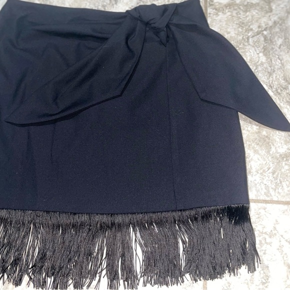 ZARA FRINGED MINI SKIRT - Picture 13 of 16